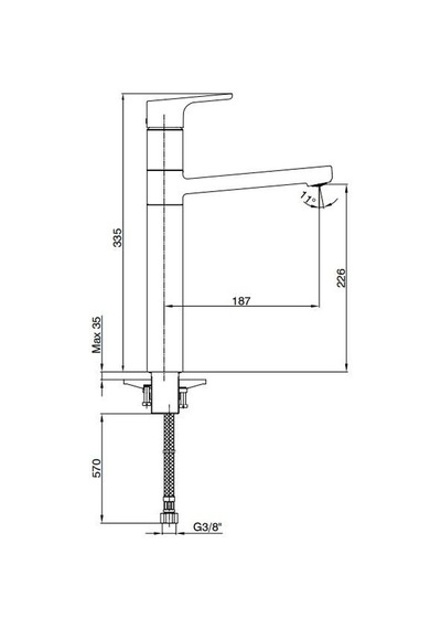 Eca Luna Yüksek Tip Lavabo Bataryası 102808949