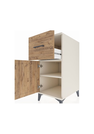 Kronos Komodin Tek Raflı Tek Çekmeceli Tek Kapaklı 44x59x96 Aytaşı-çam Aytası