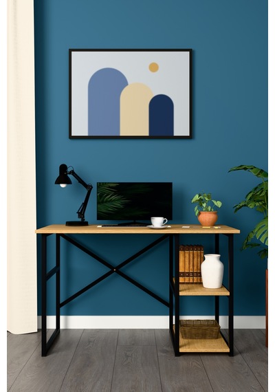 Modern Raflı Ders Çalışma Masası %100 Mdf Bilgisayar Masası Metalçm01 Karına Modern Raflı Ders Çalışma Masası %100 Mdf Bilgisayar Masası Metalçm01 Karına