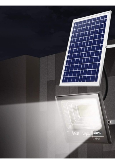 4 Adet 60w Solar Projektör Güneş Enerjili Sokak Armatürü Duvar