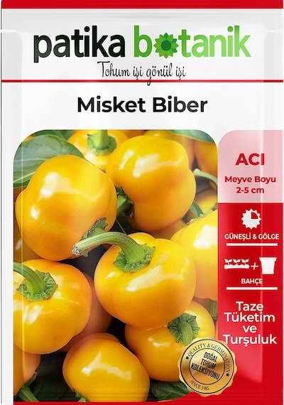 Patika Botanik 200 Adet Misket Biber Tohumu