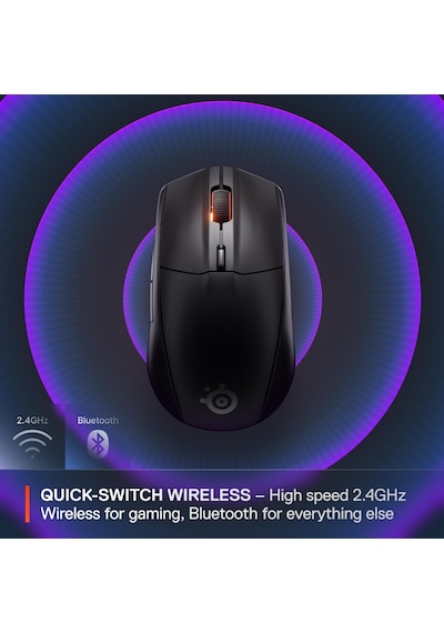 Steelseries Rival 3 Wireless Gen 2 Gaming Mouse - 2.4ghz Ve Bluetooth Bağlantı - Siyah Rival 3