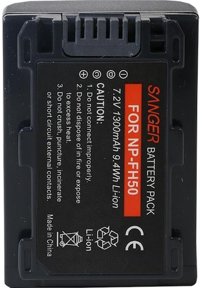 Sony DCR-DVD106 DCR-DVD108 için Sanger NP-FH50 Batarya