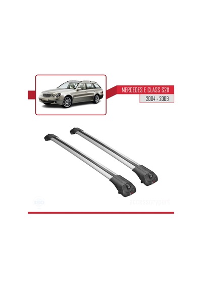 Mercedes E Class S211 2004-2009 Arası İle Uyumlu Ace-1 Ara Atkı Tavan Barı Gri