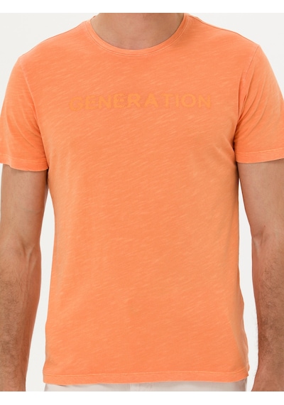 Turuncu Slim Fit T-shirt Oranj