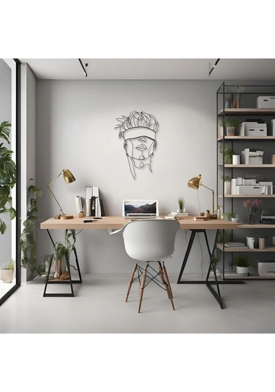 Şık Metal Tablo Kör Adam Blind Man Metal Duvar Tablosu Soyut