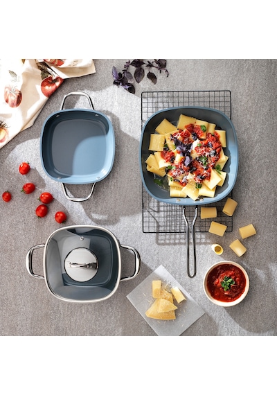 Schafer Gastronomie Master Seramik Derin Tencere 26cm-siyah/gri