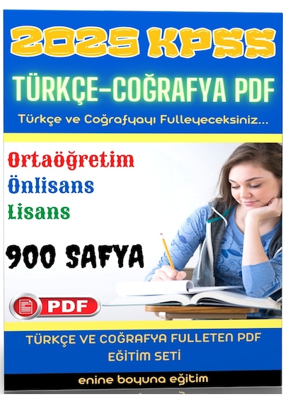 2025 KPSS Türkçe-Coğrafya PDF Kitabı (900 PDF Sayfası)