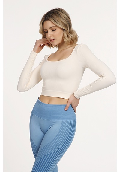 Doremi Seamless Straplez Uzun Kollu Fitilli Büstiyer 001