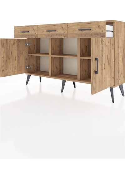 Arges Konsol 3 Raflı 3 Çekmeceli 3 Kapaklı 132x30x83 Çam-çam/çam Çam/çam Arges Konsol 3 Raflı 3 Çekmeceli 3 Kapaklı 132x30x83 Çam-çam/çam Çam/çam