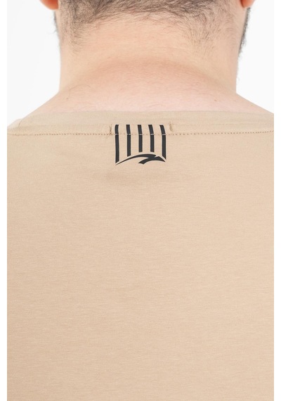 Maraton Sportswear Büyük Beden Erkek Bisiklet Yaka Takma Kol Basic Açık Vizon Sweatshirt 22420-açık Vizon Açık Vizon