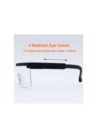 İş Güvenlik Gözlüğü Dayanıklı Ayarlı Şeffaf Koruyucu Laboratuvar Gözlüğü Şeffaf Uyarı