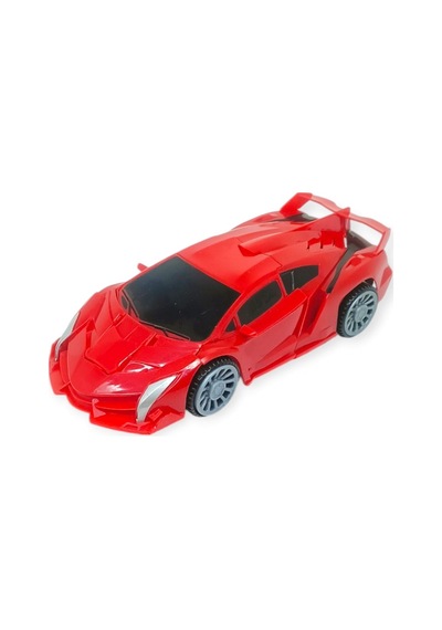 Pilli Robota Dönüşen Araba 17 Cm - Kırmızı Lisinya