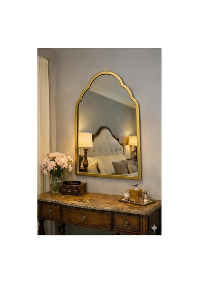 50x80 Kubbe Ayna/asimetrik Duvar Dekorukonsol Aynası Gold 50 X 80 Genel