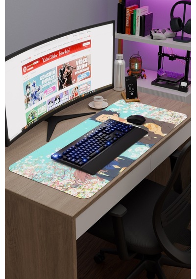 Koe No Katachi Kaymaz Dikişli Kauçuk Oyuncu Mousepad V5 - 90x40 Xxl Gaming Mouse Pad Fare Altlığı
