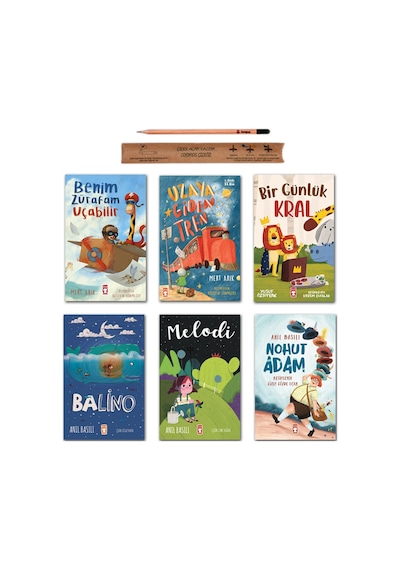 Timaş Çocuk Uzaya Giden Tren - Benim Zürafam Uçabilir - Melobi - Balino Set - 6 Kitap 2 3 Sınıf Hikaye Seti