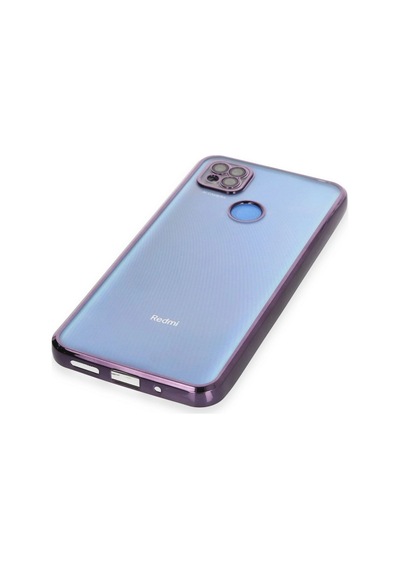 Xiaomi Redmi 9c Kılıf Razer Lensli Silikon - Mor -