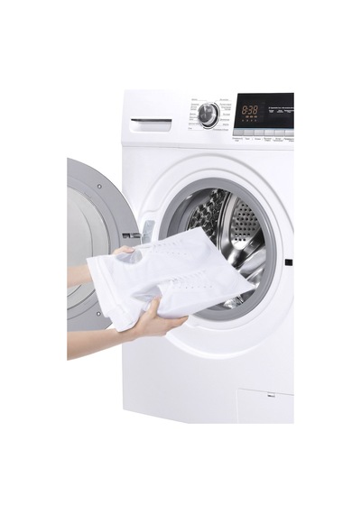 3 Adet Beyaz Fermuarlı Ayakkabı Çamaşır Yıkama Filesi Torbası 35x40 Tr Diğer