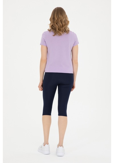 U.S. Polo Assn. Kadın Lacivert Yüksek Bel Capri Spor Tayt 50284265-VR033