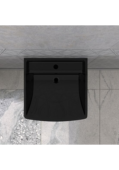 Lucco Loop 50 CM Asma Monoblok Lavabo Siyah