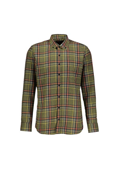 Finesuits Erkek Flanel Gömlek 2422204010.flcdr Haki