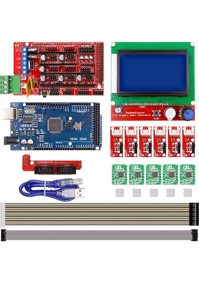 Reprap Ramps 1.4 Yazıcı İçin 3d Yazıcı Kiti 10 Parça 23 Adet Mega 2560