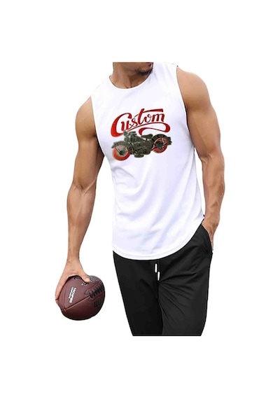 Bluu Chopper Kolsuz Sporcu T-shirt Tank Top Spor Atlet
