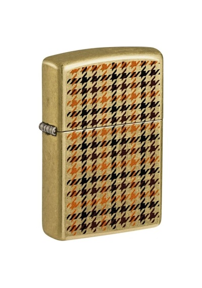 Zippo Street Brass Plaid Dizayn Çakmak Sarı