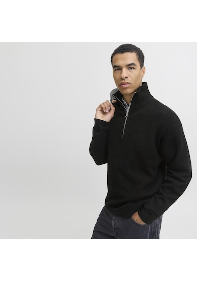 Jack & Jones Erkek Relaxed Fit Triko Pullover - Soho - 12278937 Siyah