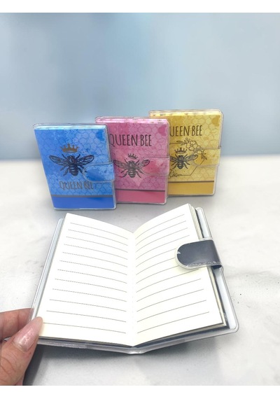 Queen Bee A7 Not Defteri , Çıt Çıtlı Cep Defteri - Siyah