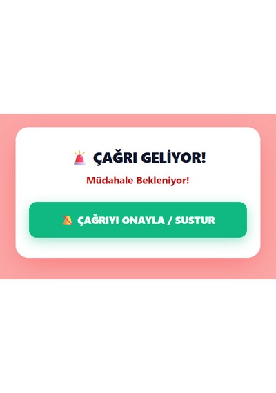 Kablosuz Çağrı Sistemi Wi-fi Tabanlı Çağrı Zili