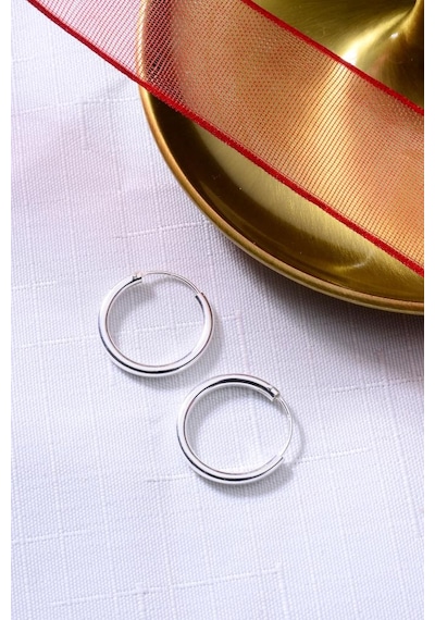 925 Ayar Gümüş Trend Halka Küpe 2mm - 20mm Gümüş