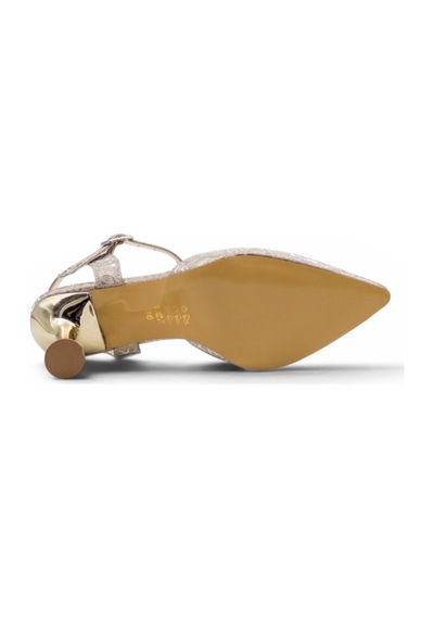Hbz 0615 Simli Kadın Stiletto Gold
