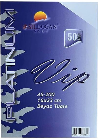 Doğan Fantazi Zarf 13 18 Platınum / Beyaz Tuale 170 Gram - 50 Adet