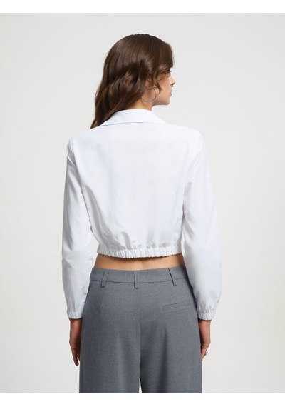 LOFT Crop Kadın Gömlek U.kol Lf2033279 Q1.v1 Beyaz