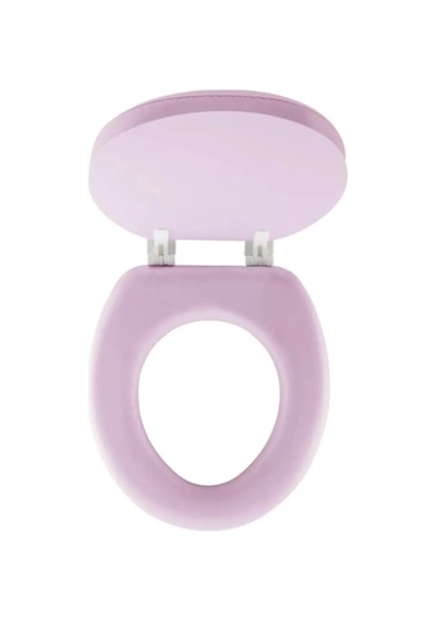Pembe Yumuşak Klozet Kapak Büyük Puf 42x41 Cm