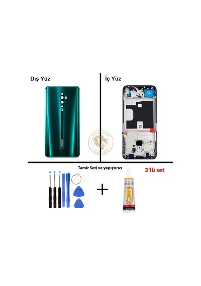 Oppo Kasa Reno Z2 Kasa Yes İl Reno Z2 Kasa Yes İl Yapıs Tırıcı B-7000 Yapıştırıcı Vida Seti Arka Kapak Arka Cam Batarya Kapağı Lazer Kesim Kapak Pil Kapağı Back Cover Çok Renkli