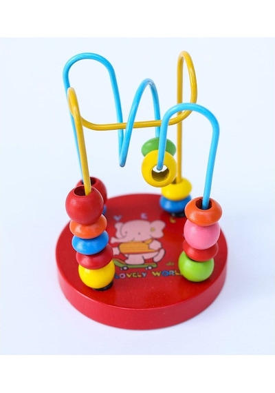 Ahşap Mini Koordinasyon Boncuklu Helezon Oyuncak İplik Boncuklar Ahşap Mini Koordinasyon Boncuklu Helezon Oyuncak İplik Boncuklar