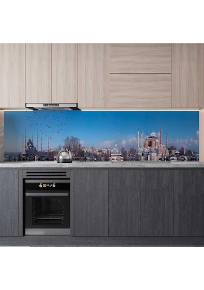 Mutfak Tezgah Arası Folyo Fayans Kaplama Folyosu İstanbul Panorama