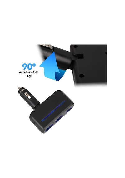 Olesson 1637 12-24v Çift Usb Girişli 120w 2'li Araç Çakmak Çoklayıcı