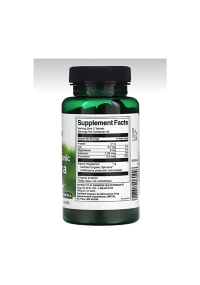 Swanson Spirulina 180 Tablet Doğal Süper Gıda Ve Bağışıklık Desteği