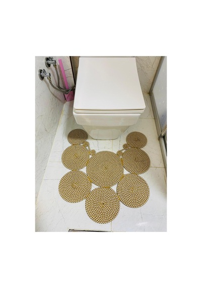 Jüt, Hasır, Paspas, Banyo Paspası, Klozet Önü Paspası, Klozet Paspas, Çift Taraflı Jütbeyaz Jütbeyaz