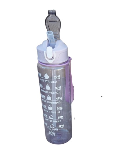 750ml Pipetli Sızdırmaz Plastik Sporcu Öğrenci Motivasyon Mataras