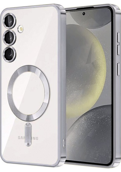 Samsung Galaxy Uyumlu - S23 Plus Kılıf Kross Magneticsafe Kapak - Gümüş