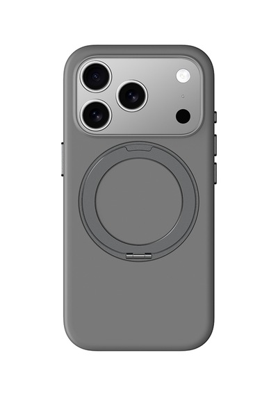 Apple Uyumlu iPhone 17 Pro Max Amazingthing Cloudie Magspin 360 Derece Standlı M-safe Kılıf Gri Gri