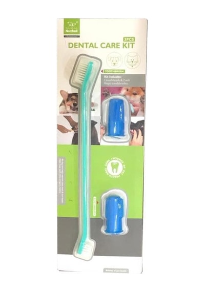 Nunbell Dental Set Köpek Diş Fırçası + Parmak Diş Fırçası Seti