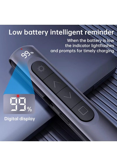 Global S12 Pointer Dijital Led Ekran Şarj Edilebilir Lazer Sunum Kalemi