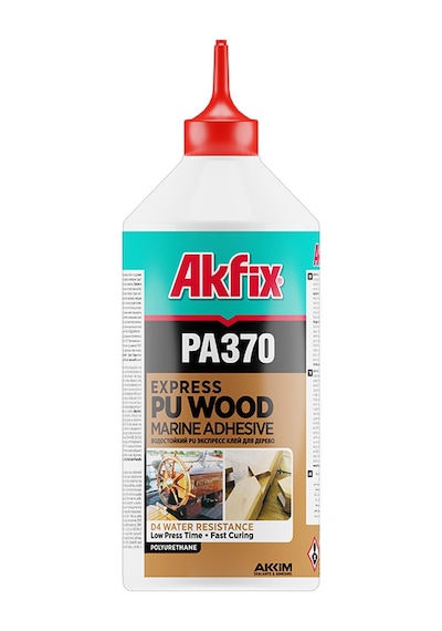 Akfix Pa370 Ekspres Şeffaf D4 Poliüretan Deniz Ve Ahşap Tutkalı