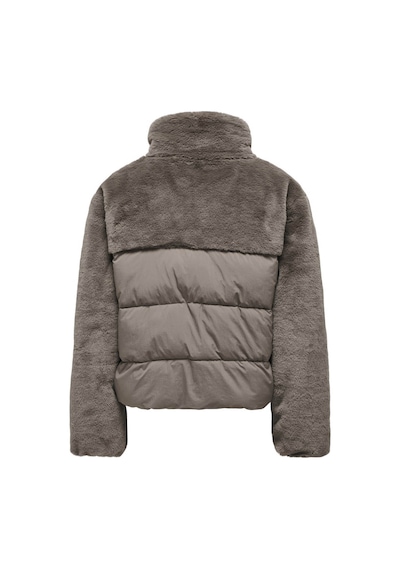 Only Onlwanja Fur Puffer Mıx Jacket Kahverengi Kadın Mont 15292945 Walnut