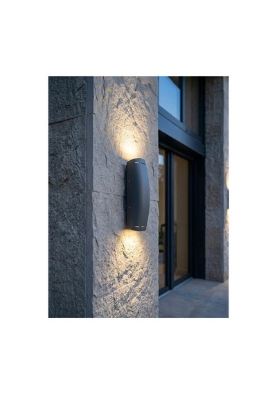 Dış Mekan Led Duvar Aplik Sirius Alüminyum Duvar Apliği 2x3.5w Ledli Siyah - 942452092 Siyah